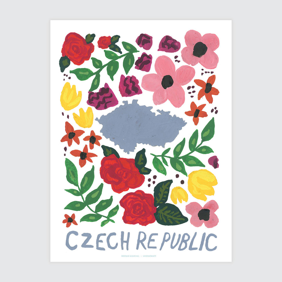 Czech Republic Gouache Print