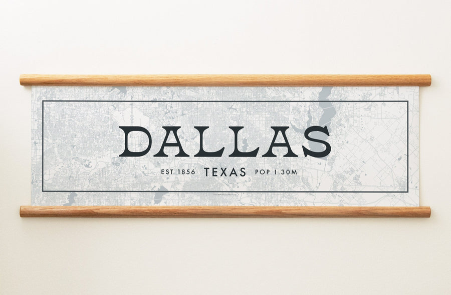 Dallas Texas Canvas Map