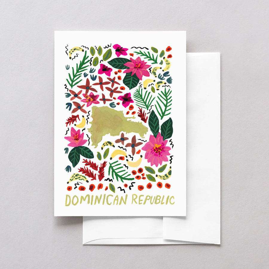 Dominican Republic World Gouache Greeting Card