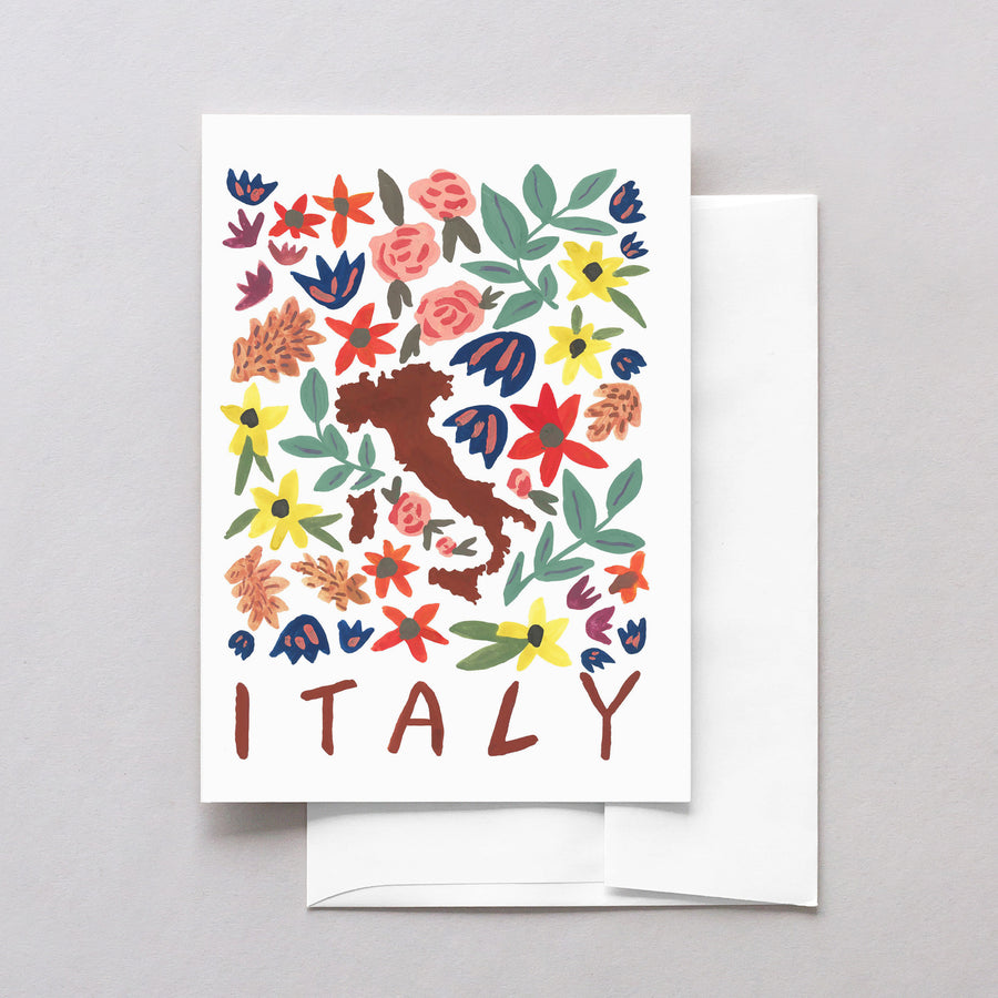 Italy World Gouache Greeting Card