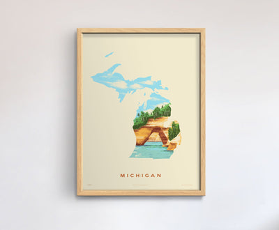 Michigan State Print -  Pictured Rocks
