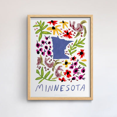 Minnesota American Gouache Print