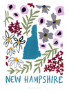 New Hampshire American Gouache Print