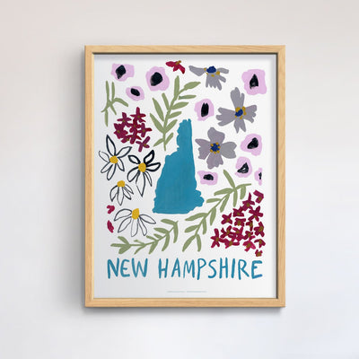 New Hampshire American Gouache Print