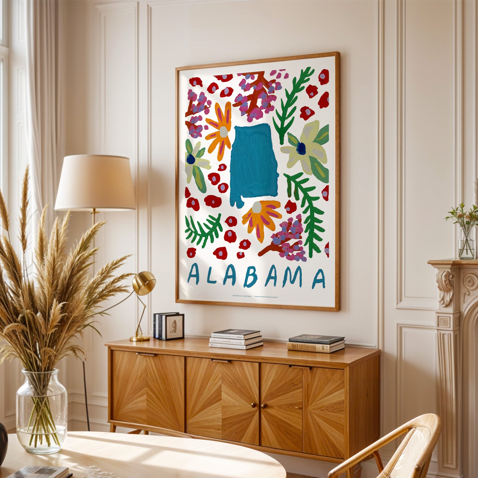 Alabama American Gouache Print