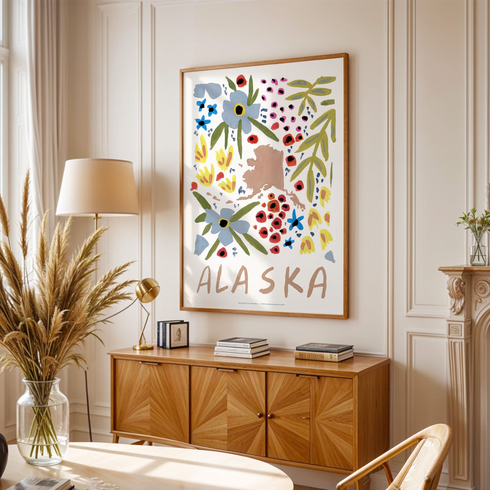 Alaska American Gouache Print