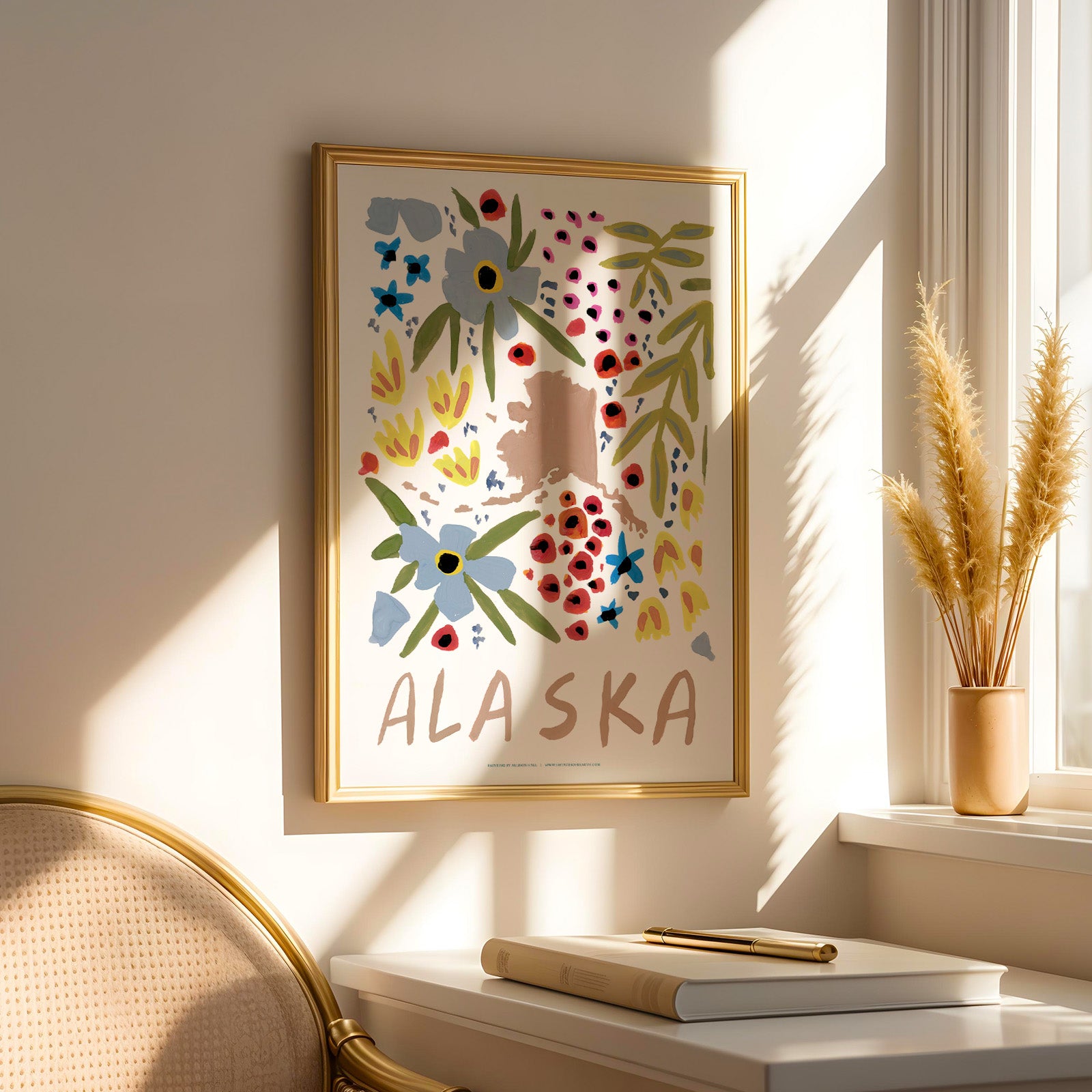 Alaska American Gouache Print