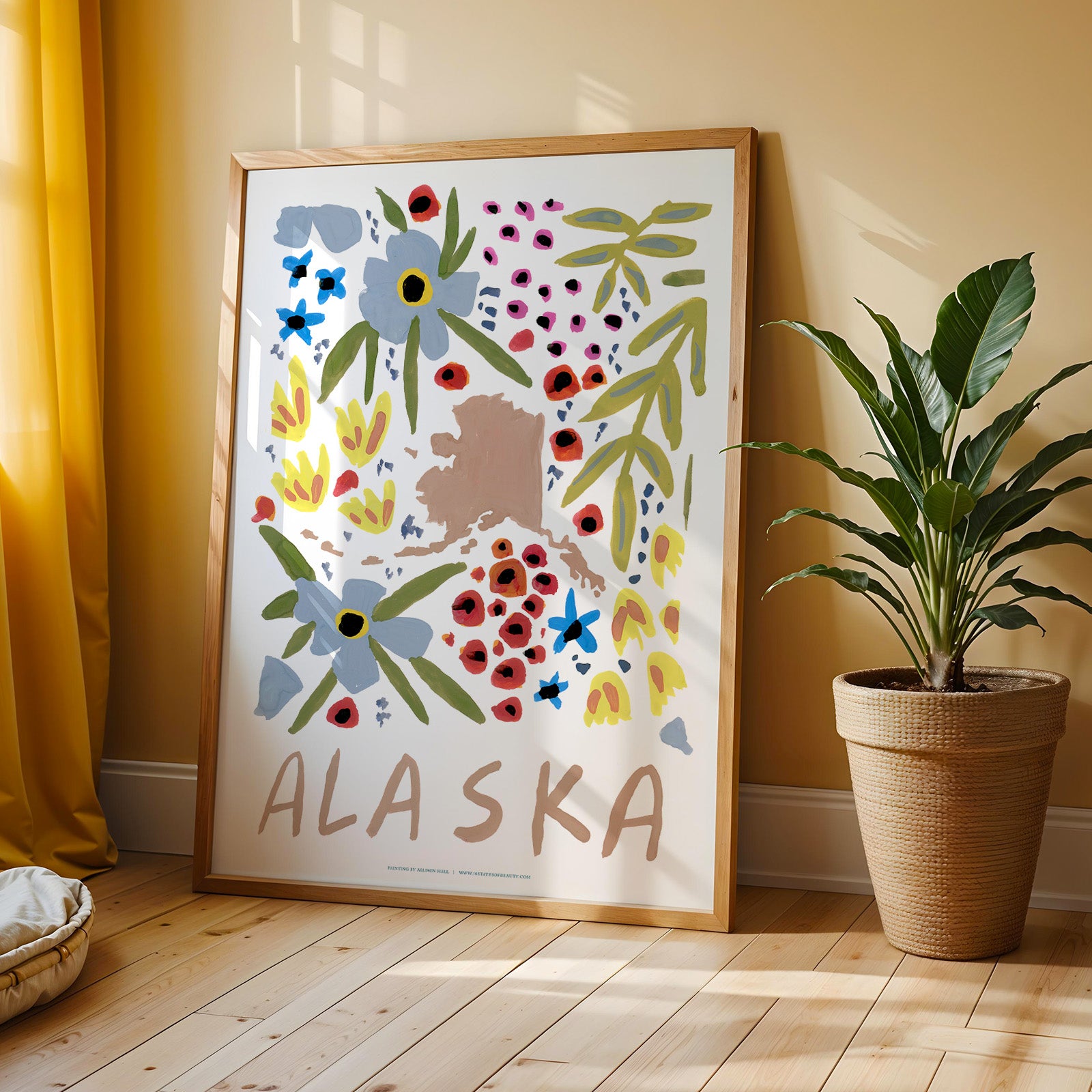 Alaska American Gouache Print