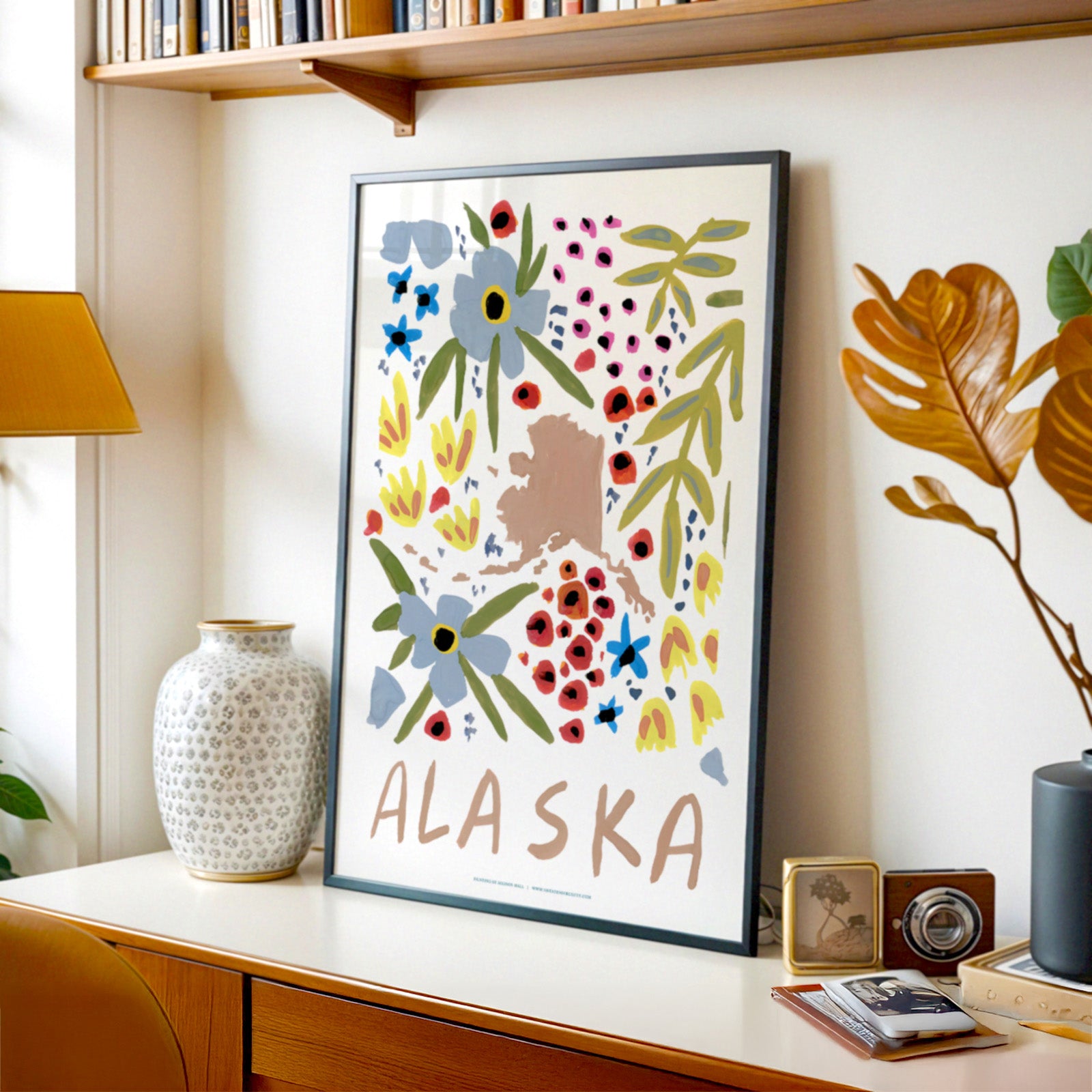 Alaska American Gouache Print
