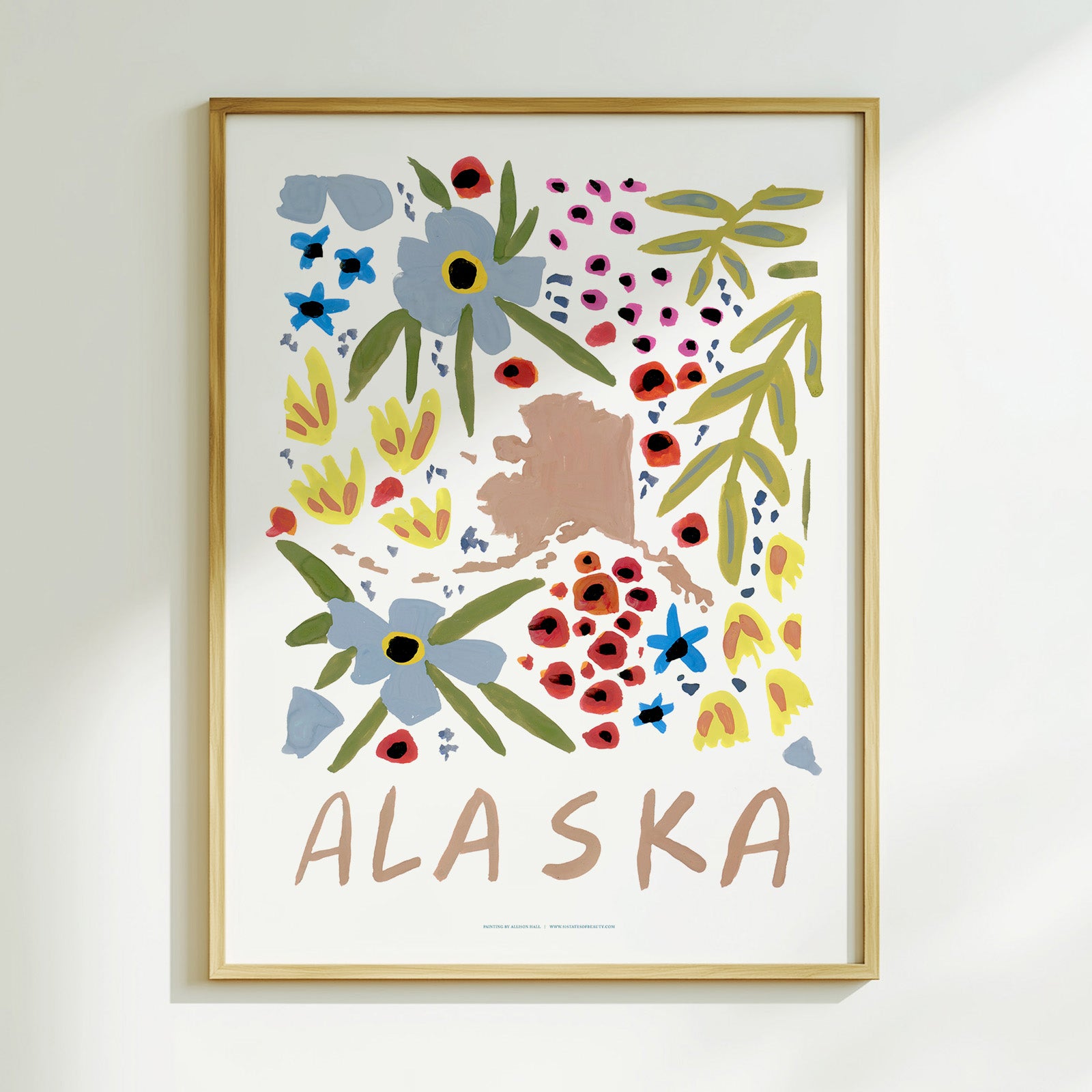 Alaska American Gouache Print