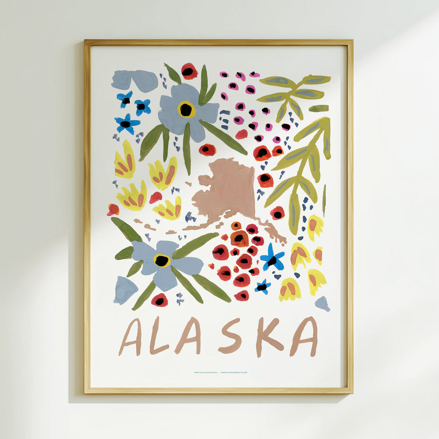 Alaska American Gouache Print