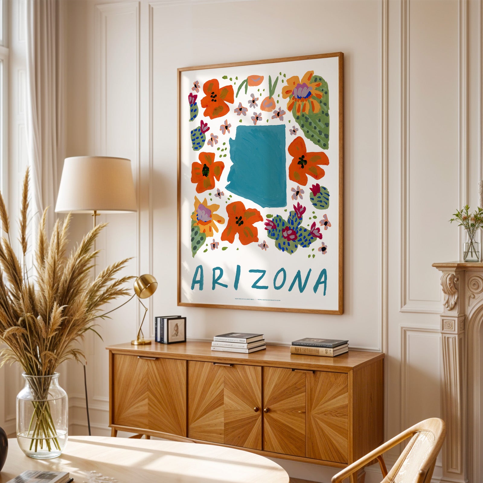 Arizona American Gouache Print