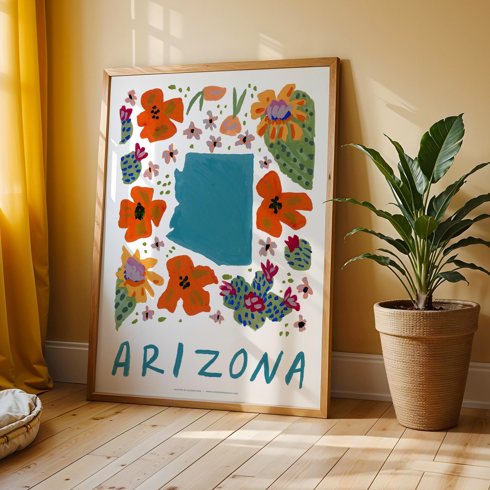 Arizona American Gouache Print