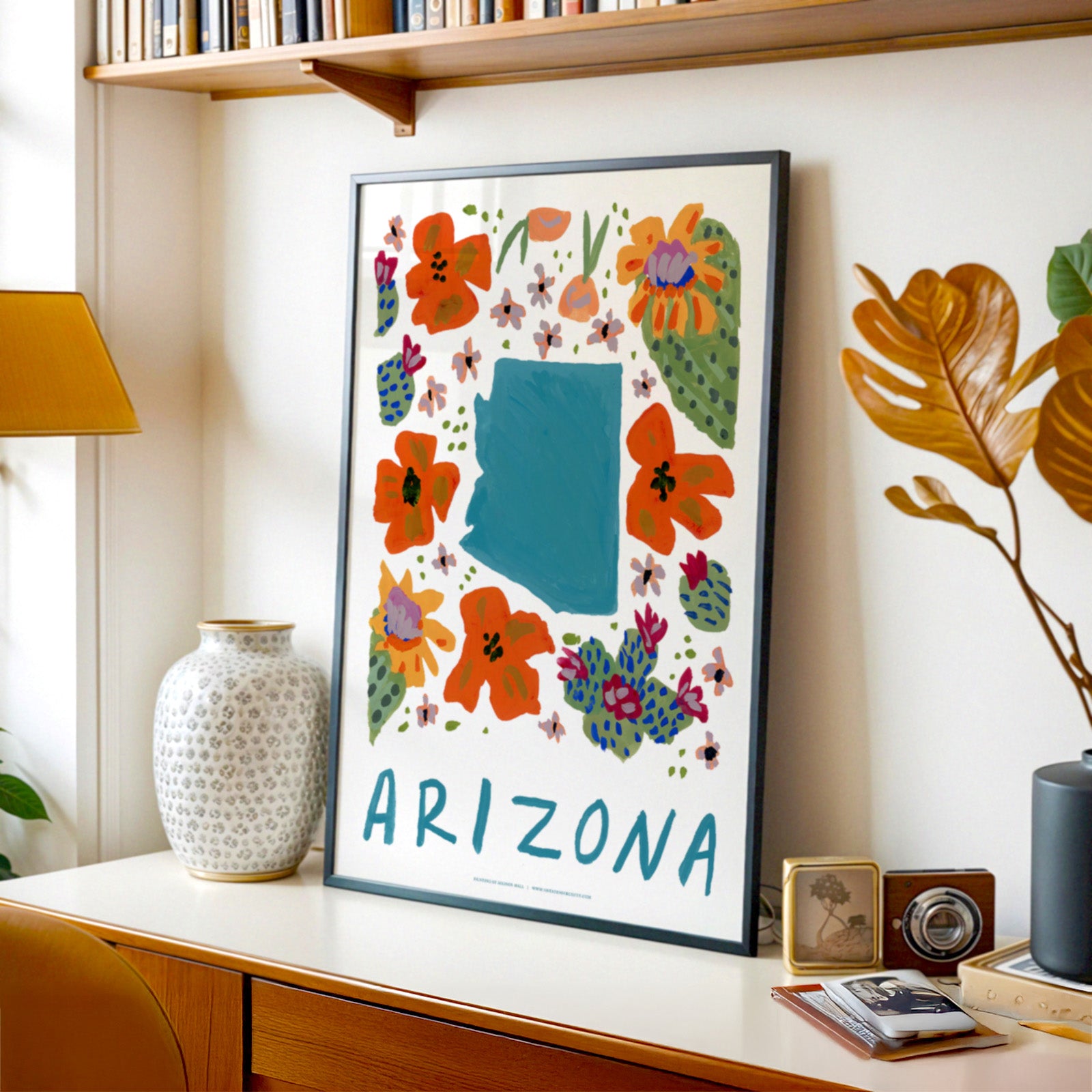 Arizona American Gouache Print