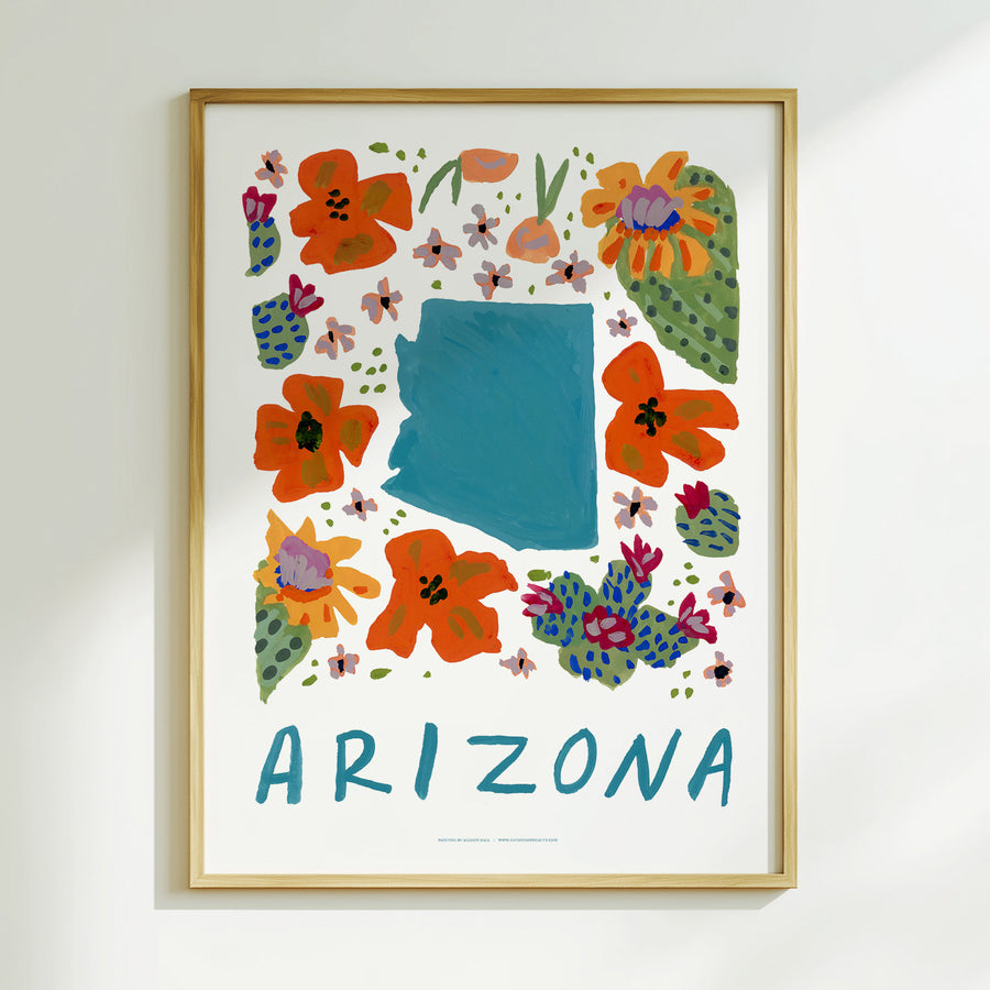 Arizona American Gouache Print