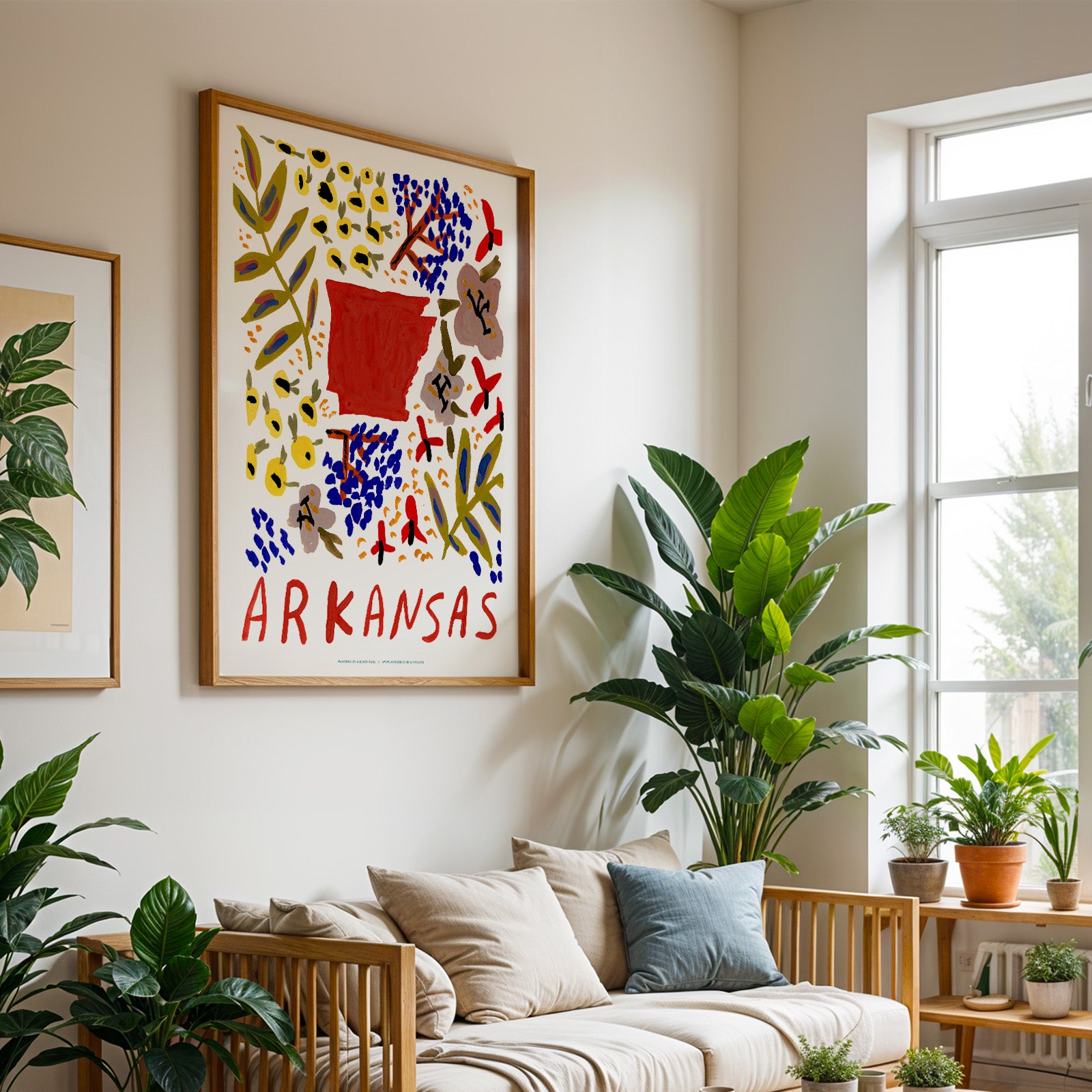 Arkansas American Gouache Print