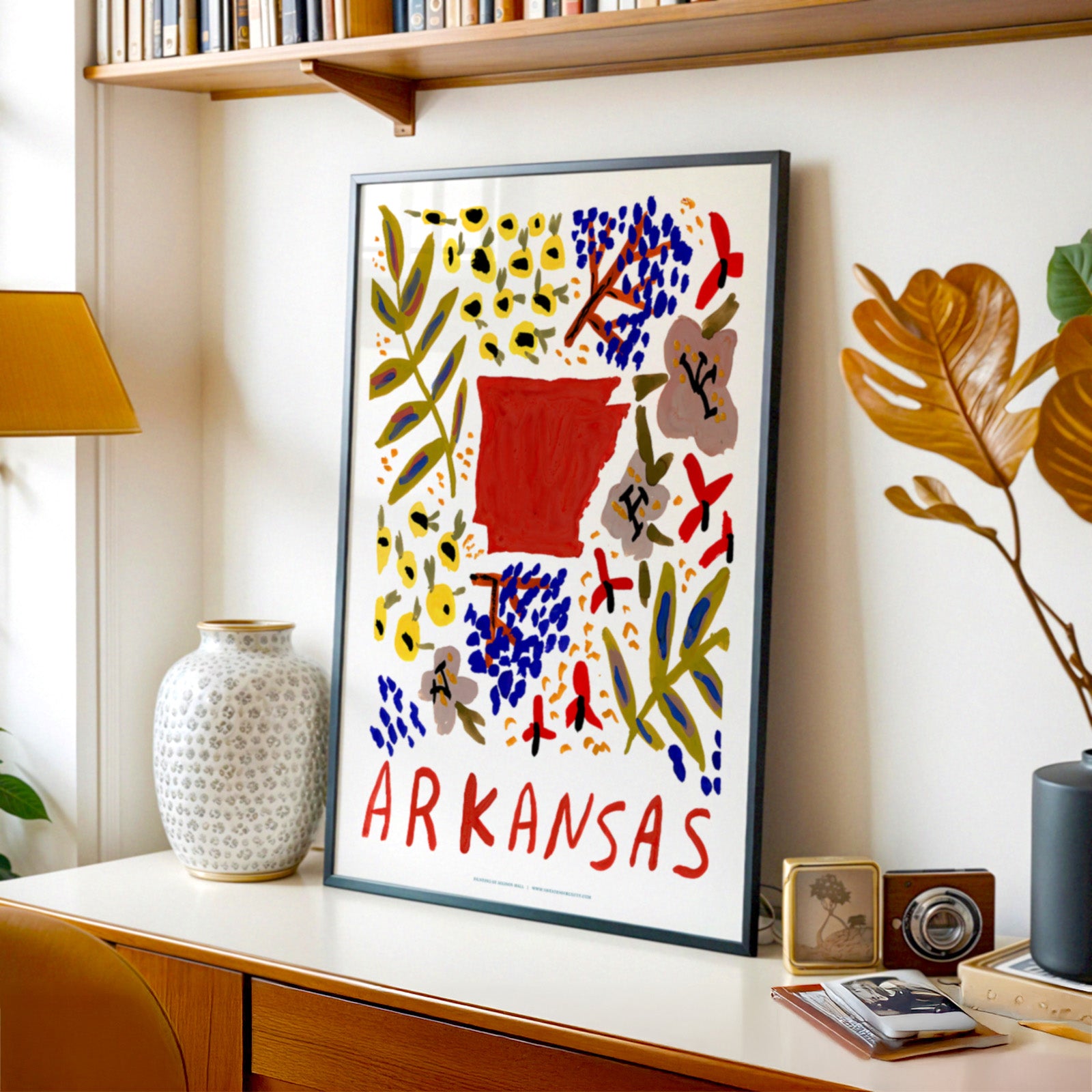 Arkansas American Gouache Print