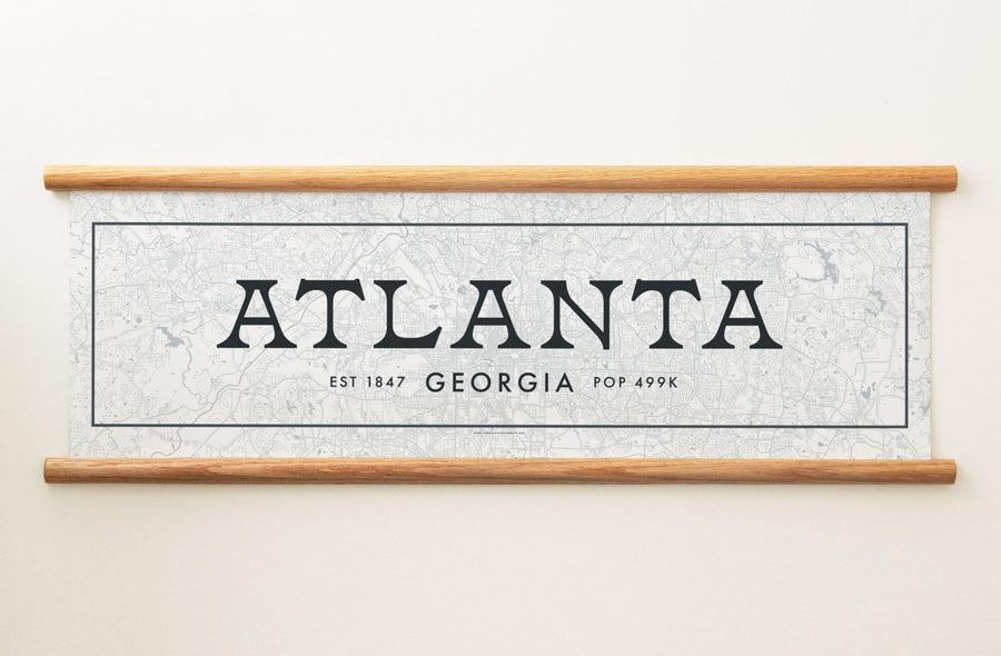 Atlanta Georgia Canvas Map