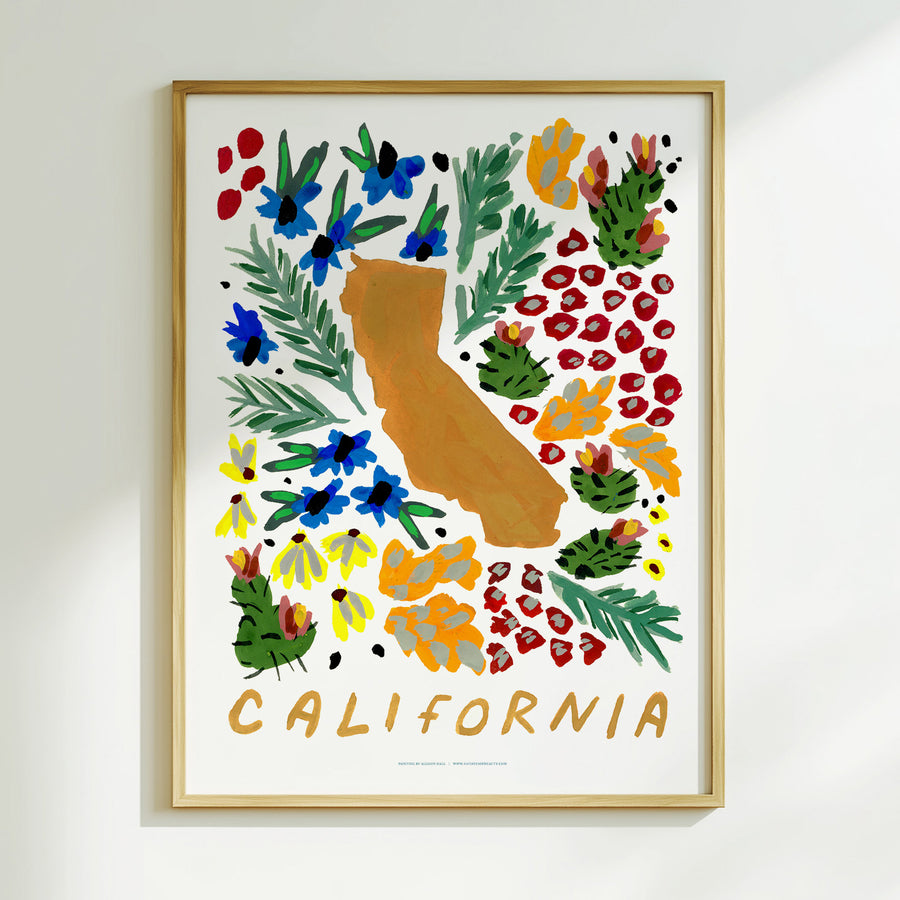 California American Gouache Print