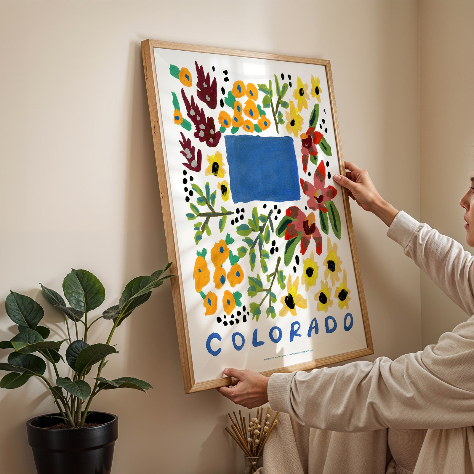 Colorado American Gouache Print