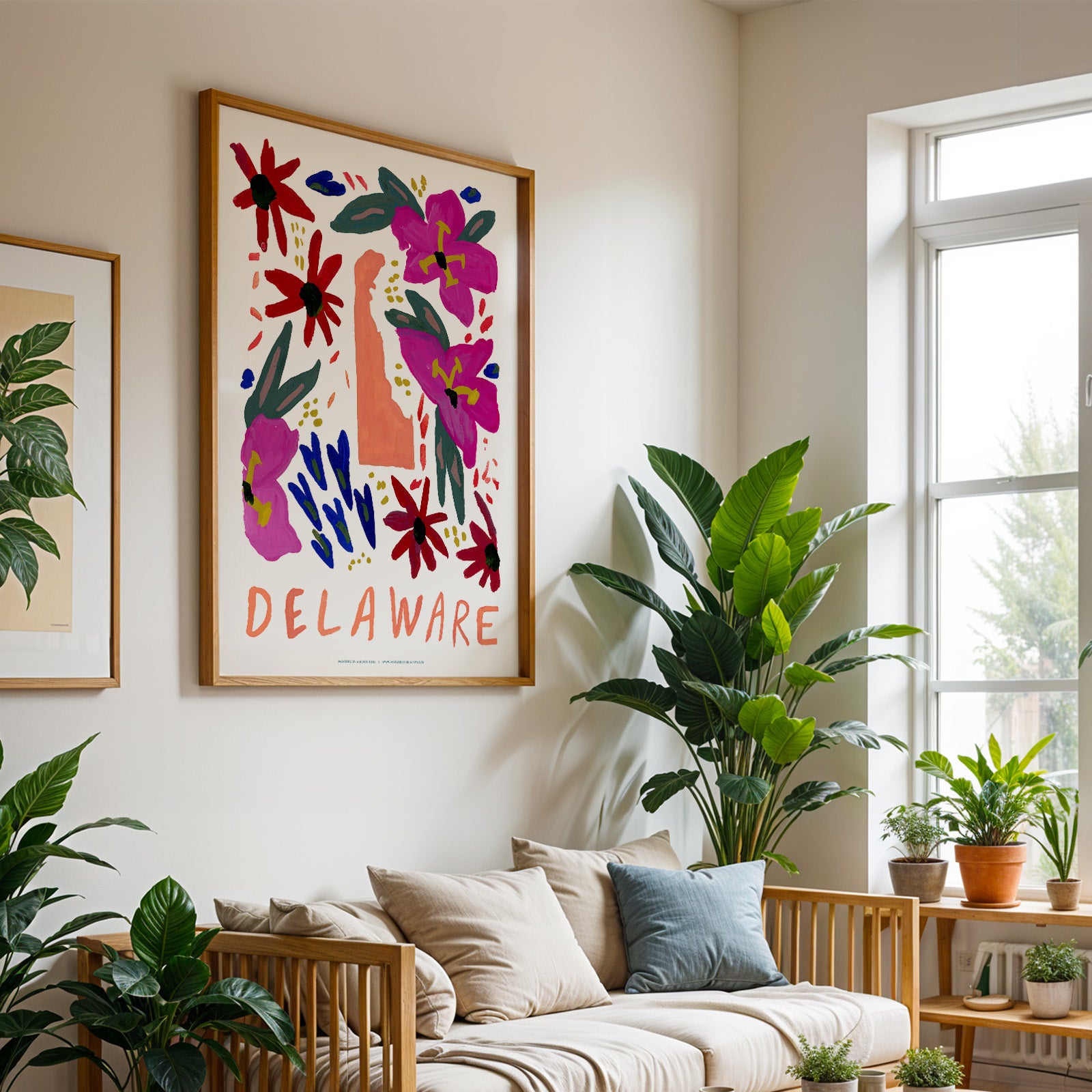 Delaware American Gouache Print