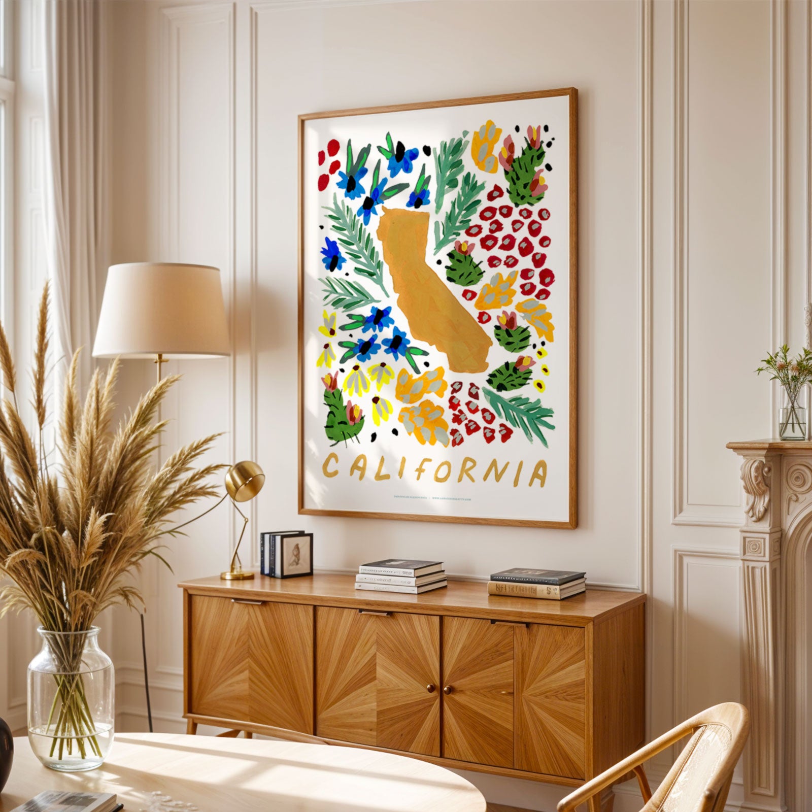 California American Gouache Print