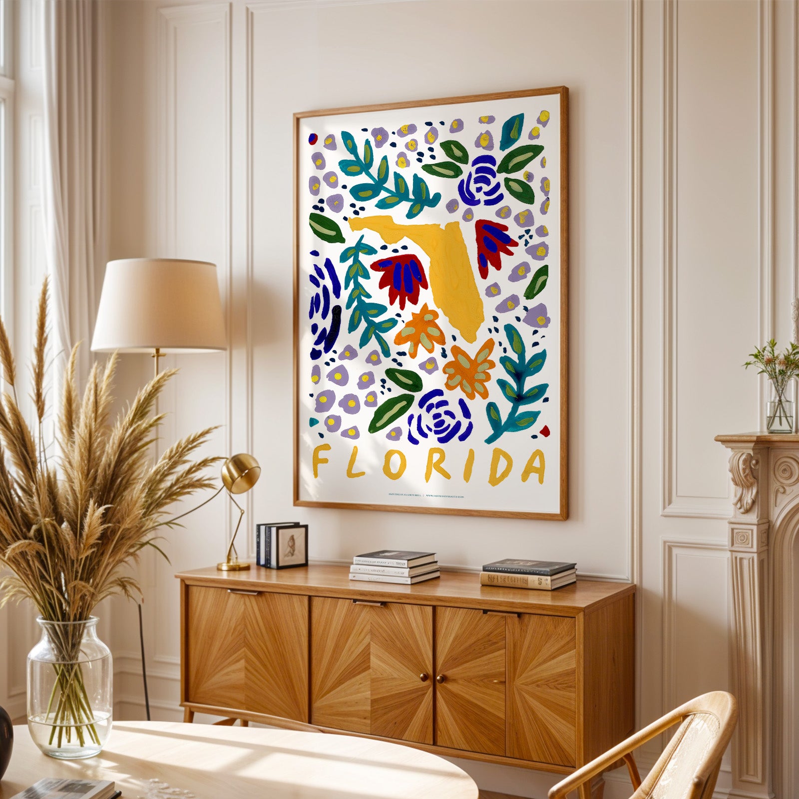 Florida American Gouache Print