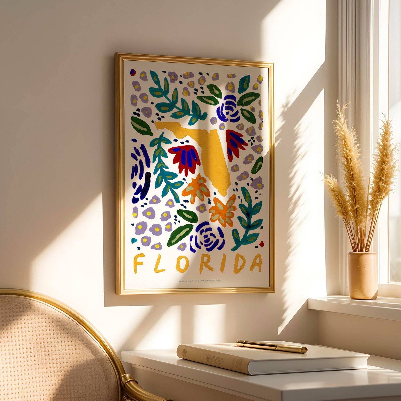 Florida American Gouache Print