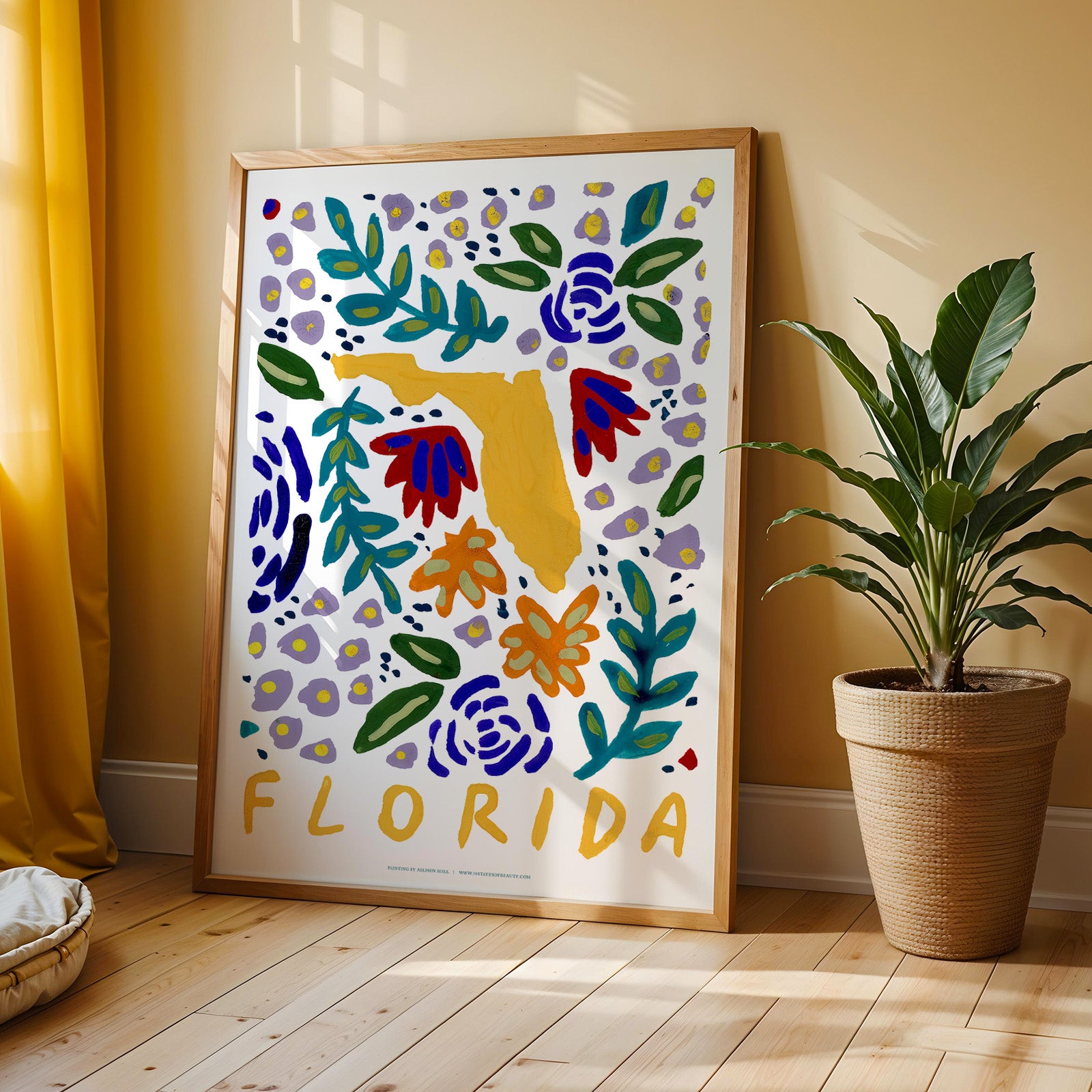 Florida American Gouache Print