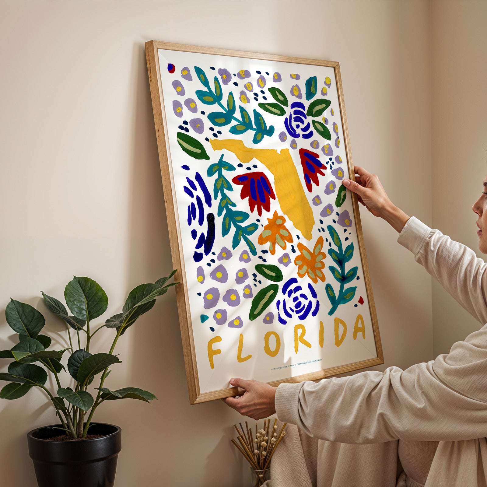 Florida American Gouache Print