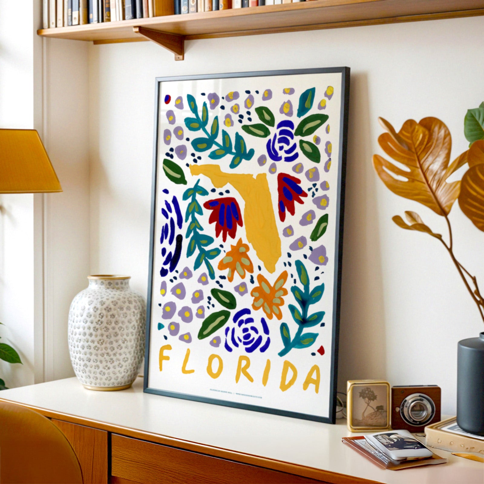 Florida American Gouache Print