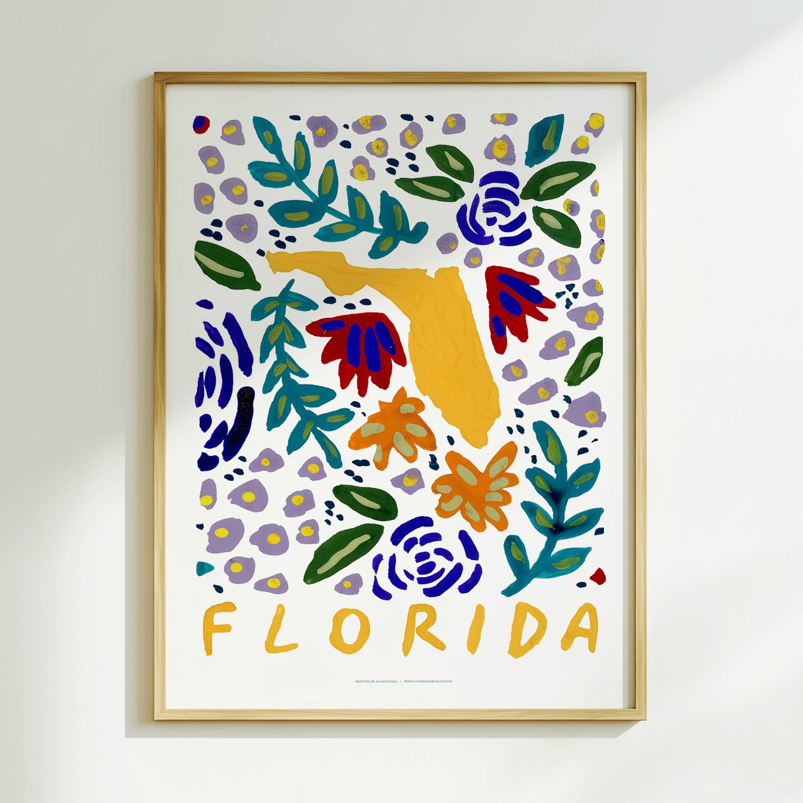Florida American Gouache Print