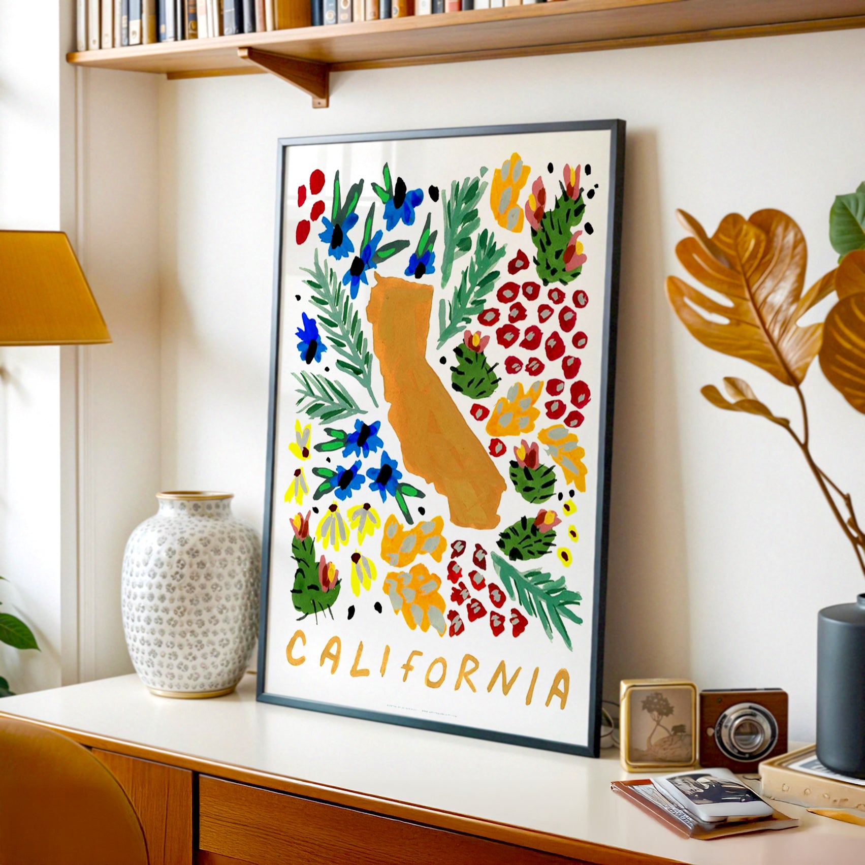California American Gouache Print