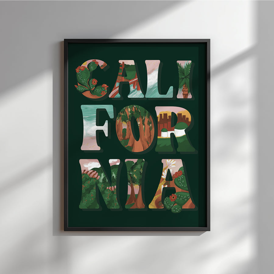 California Letterscapes Print