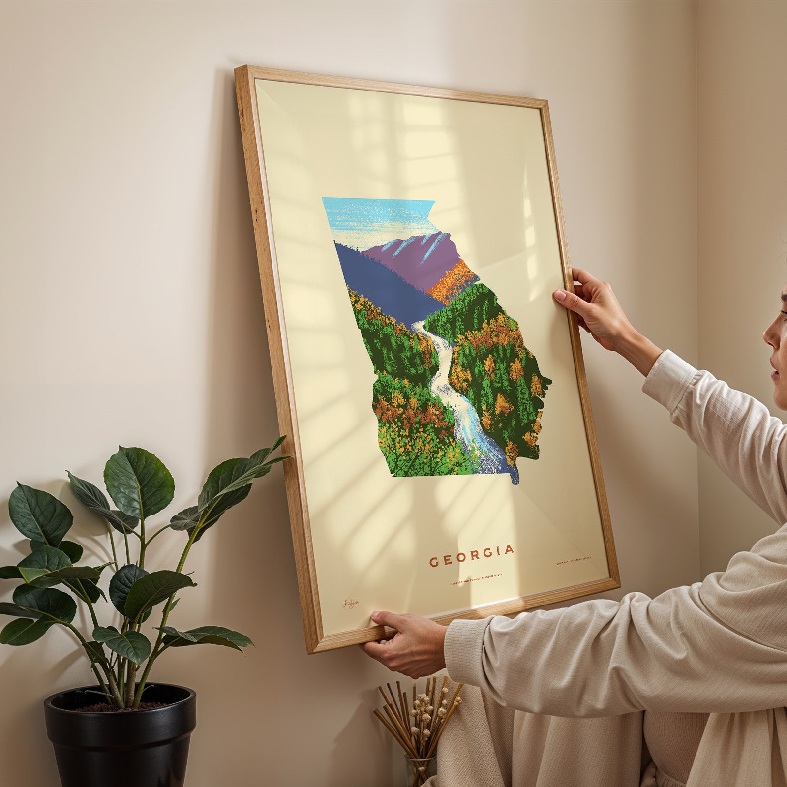 Georgia State Print - Tallulah Gorge