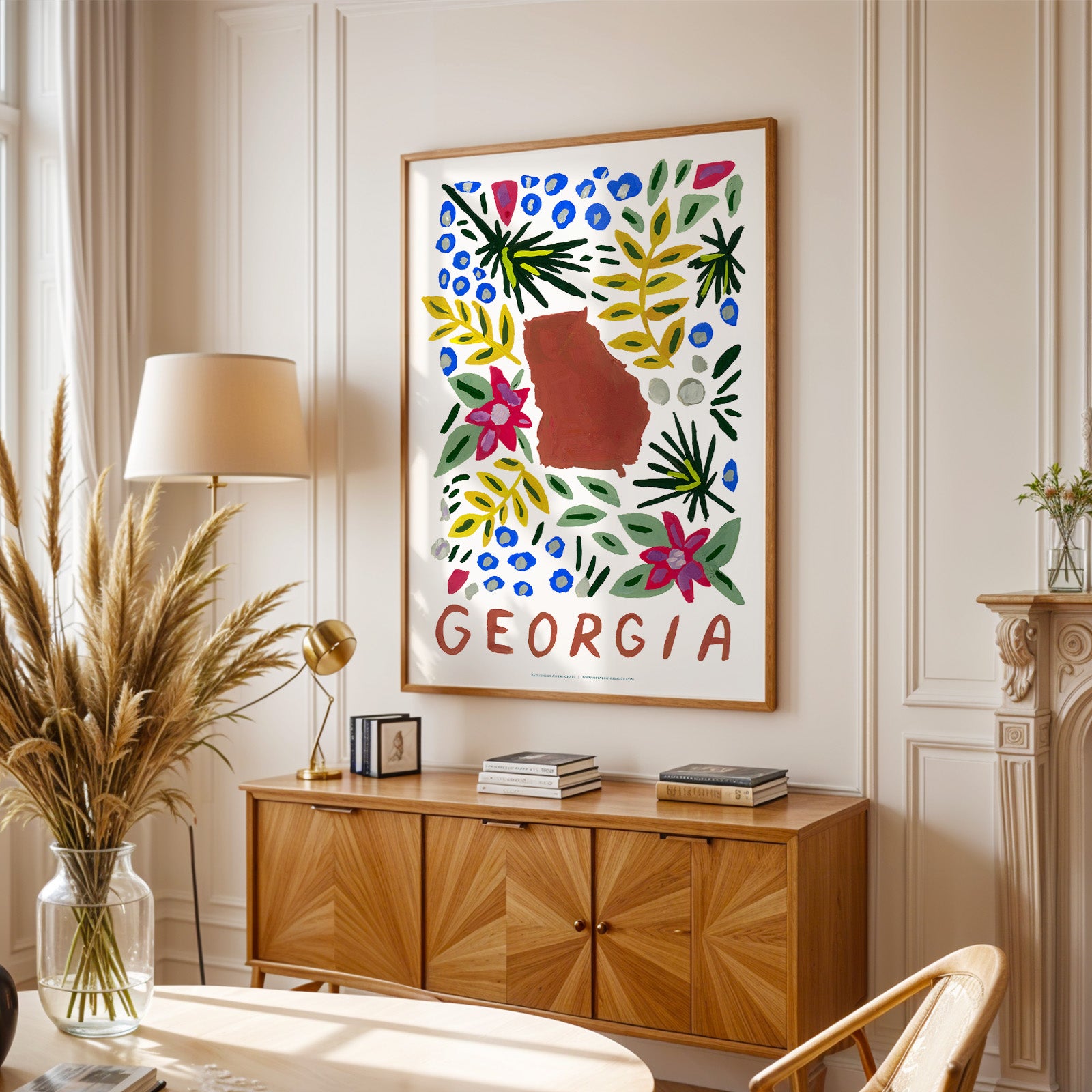 Georgia American Gouache Print