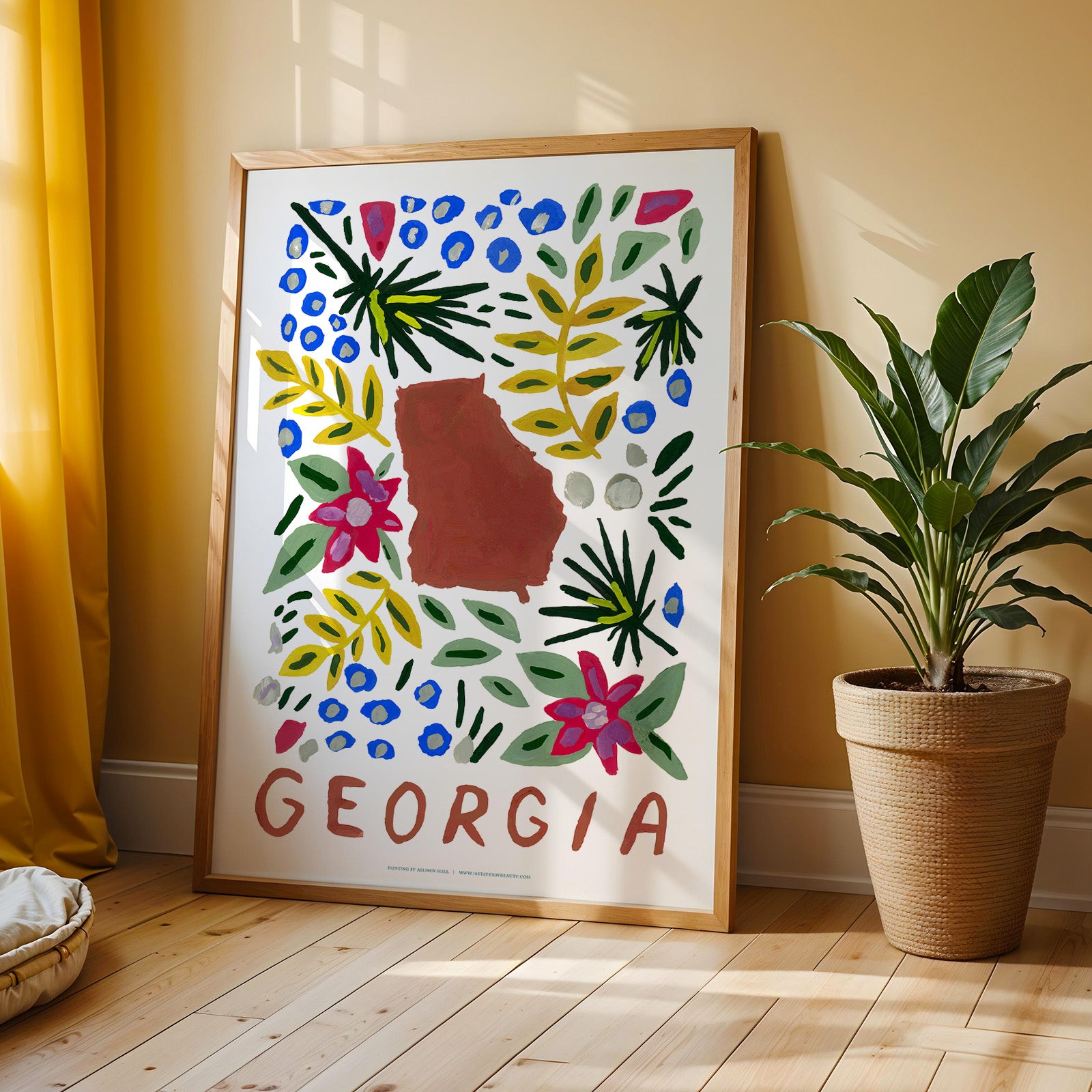Georgia American Gouache Print