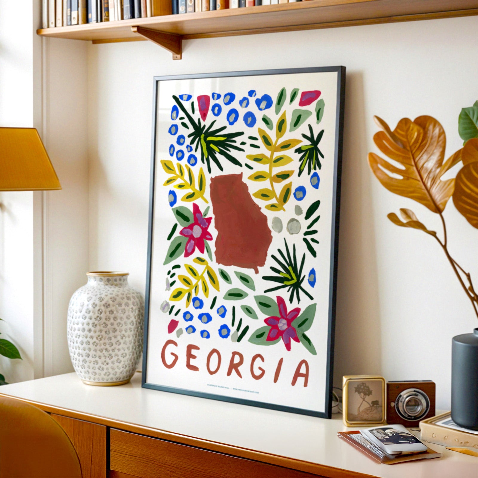 Georgia American Gouache Print