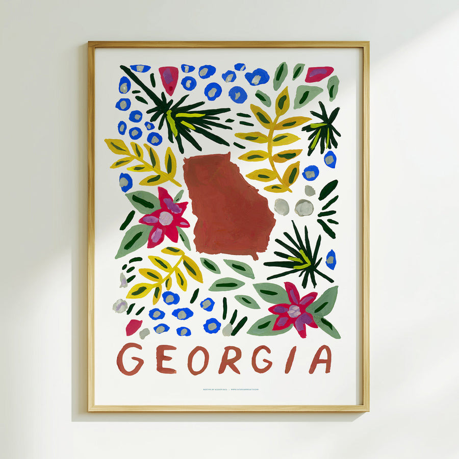 Georgia American Gouache Print