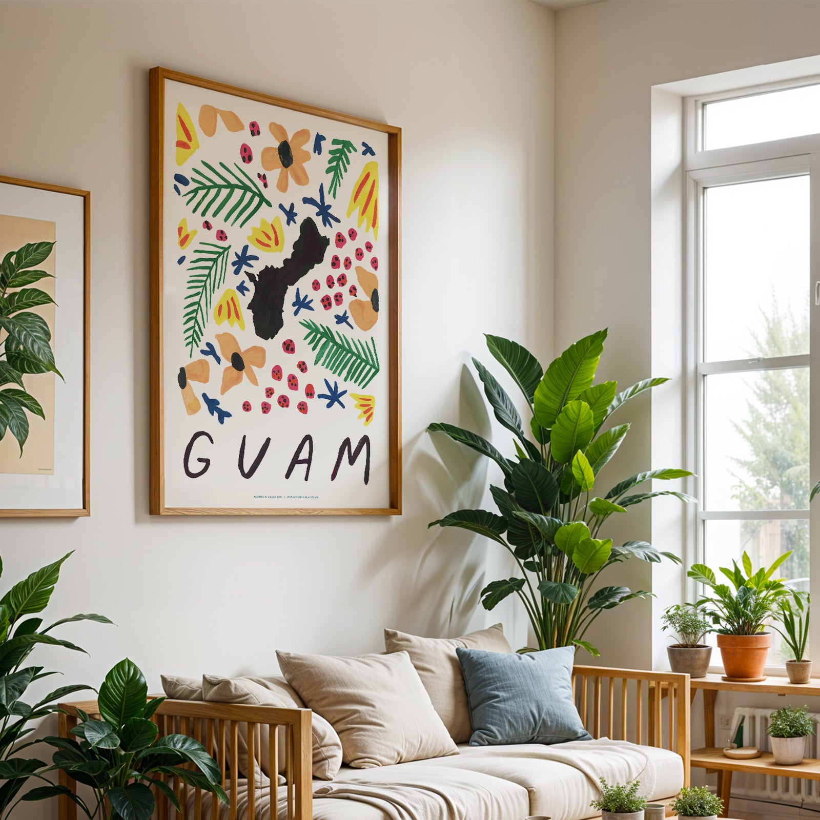 Guam American Gouache Print