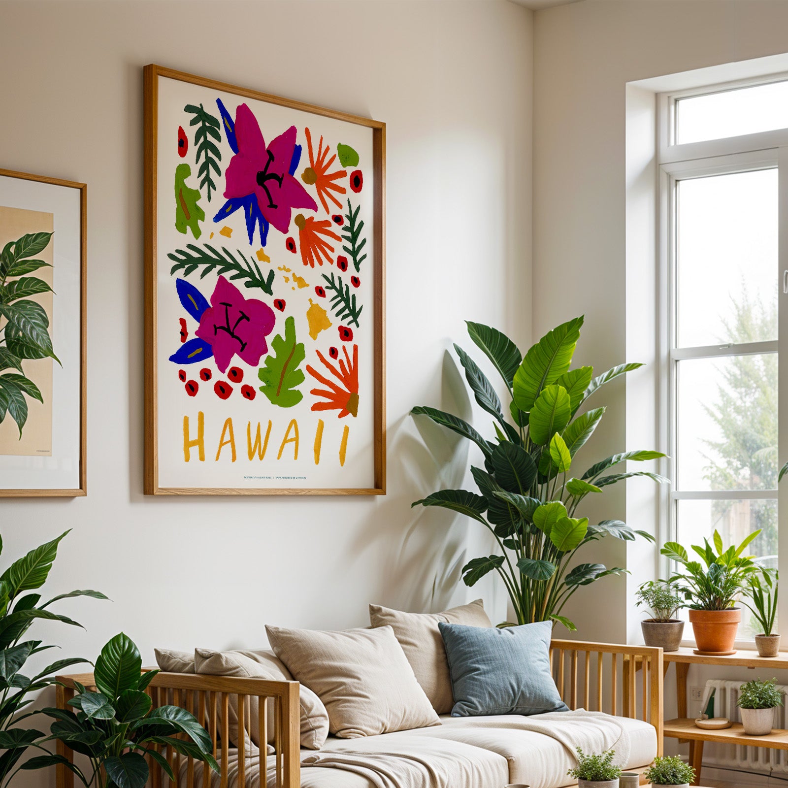 Hawaii American Gouache Print