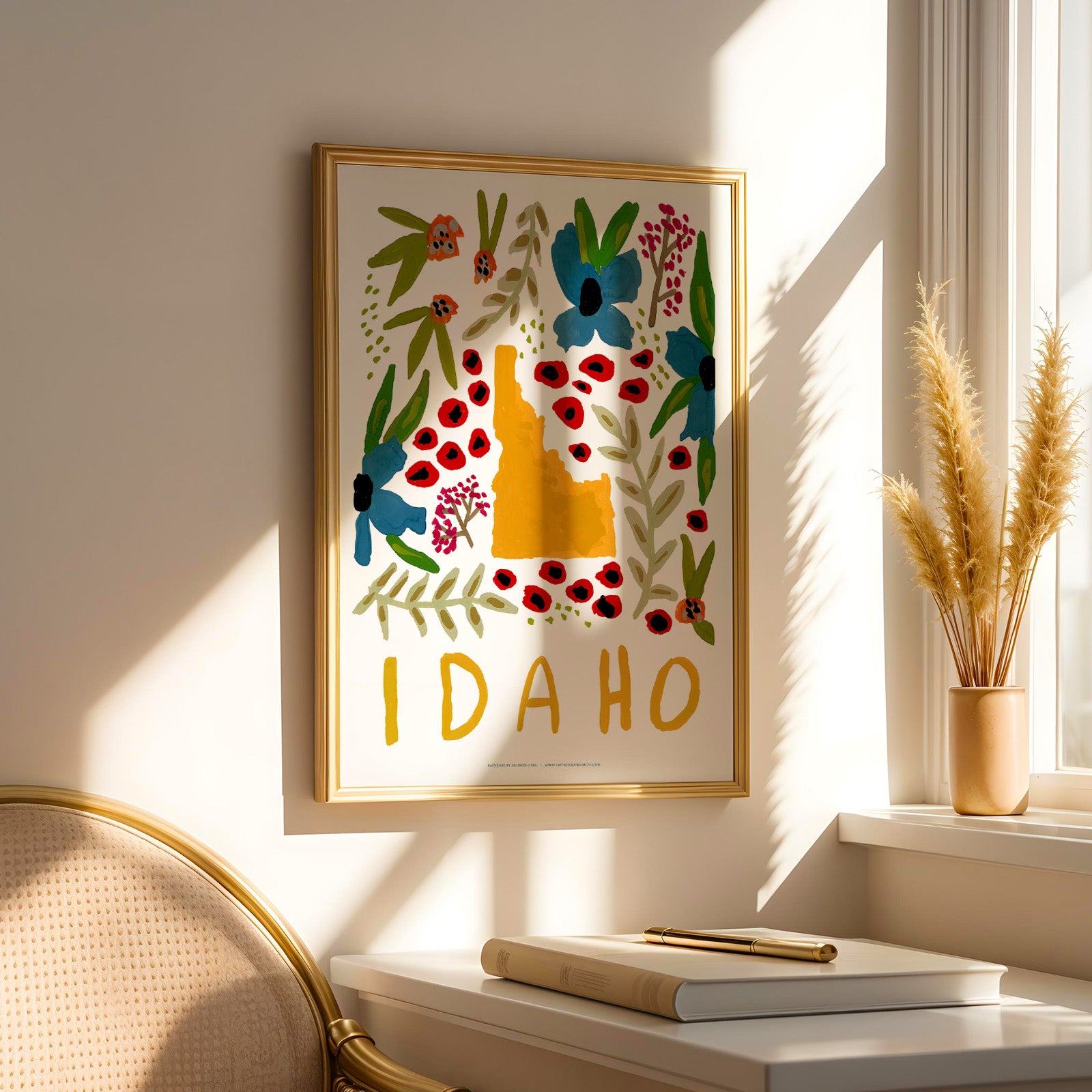 Idaho American Gouache Print