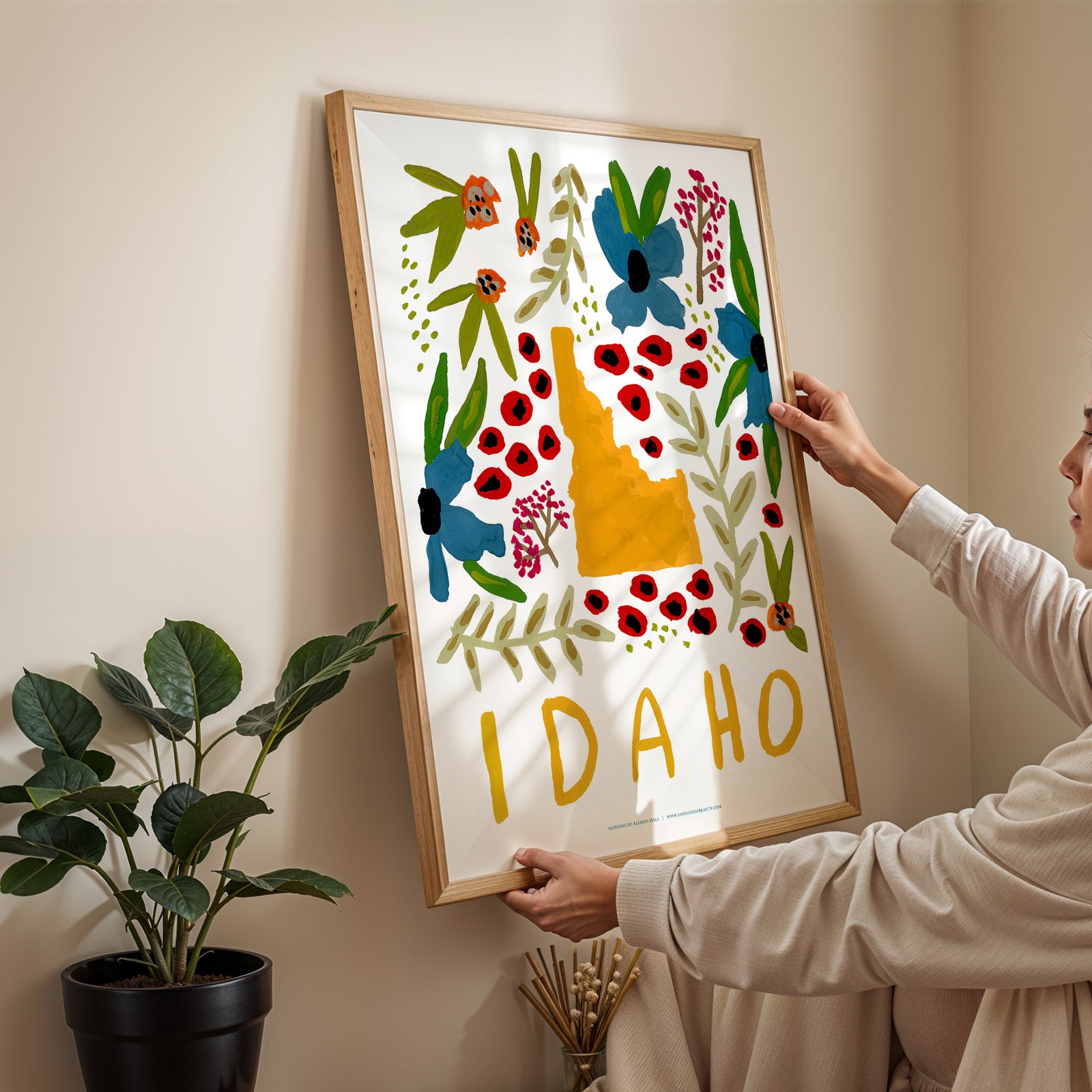 Idaho American Gouache Print