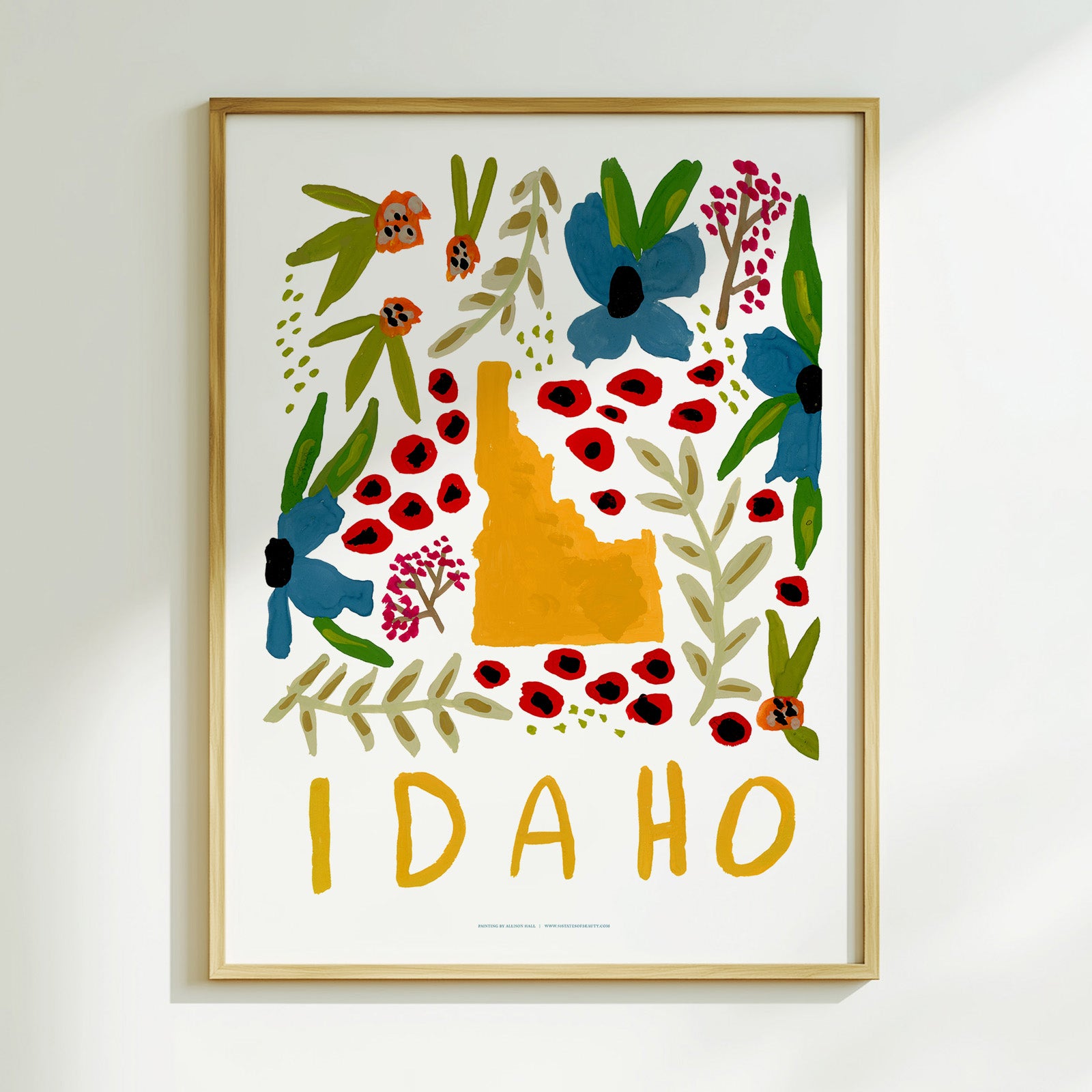 Idaho American Gouache Print