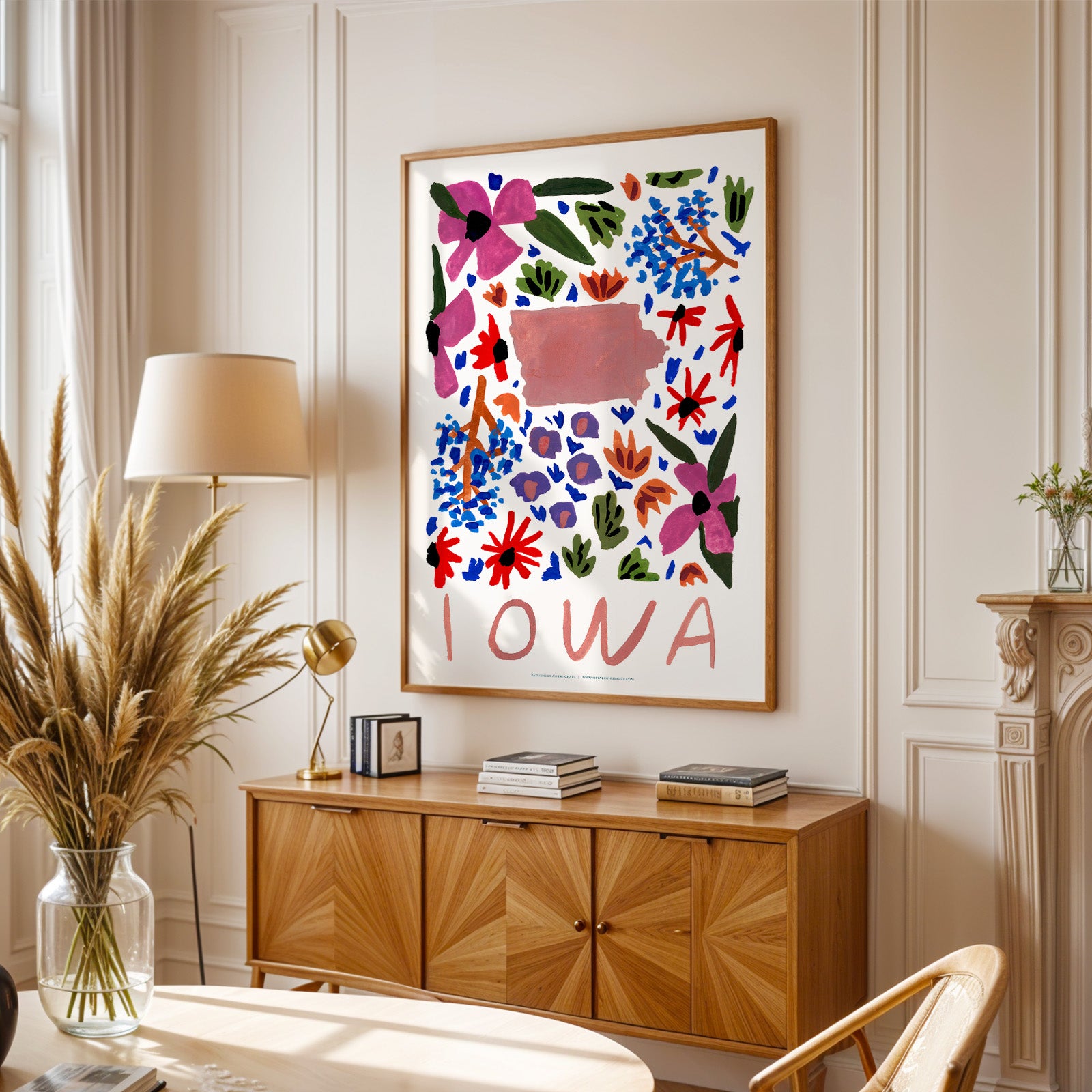 Iowa American Gouache Print