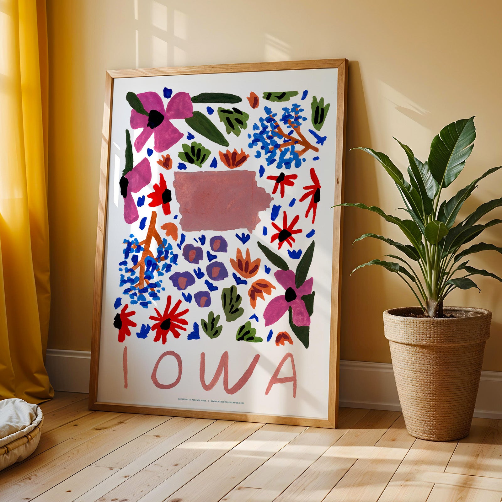 Iowa American Gouache Print