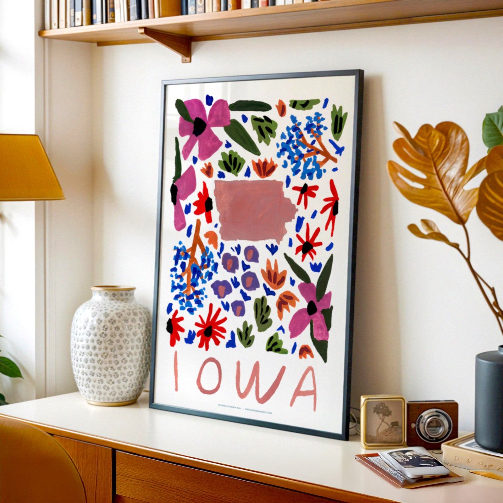 Iowa American Gouache Print