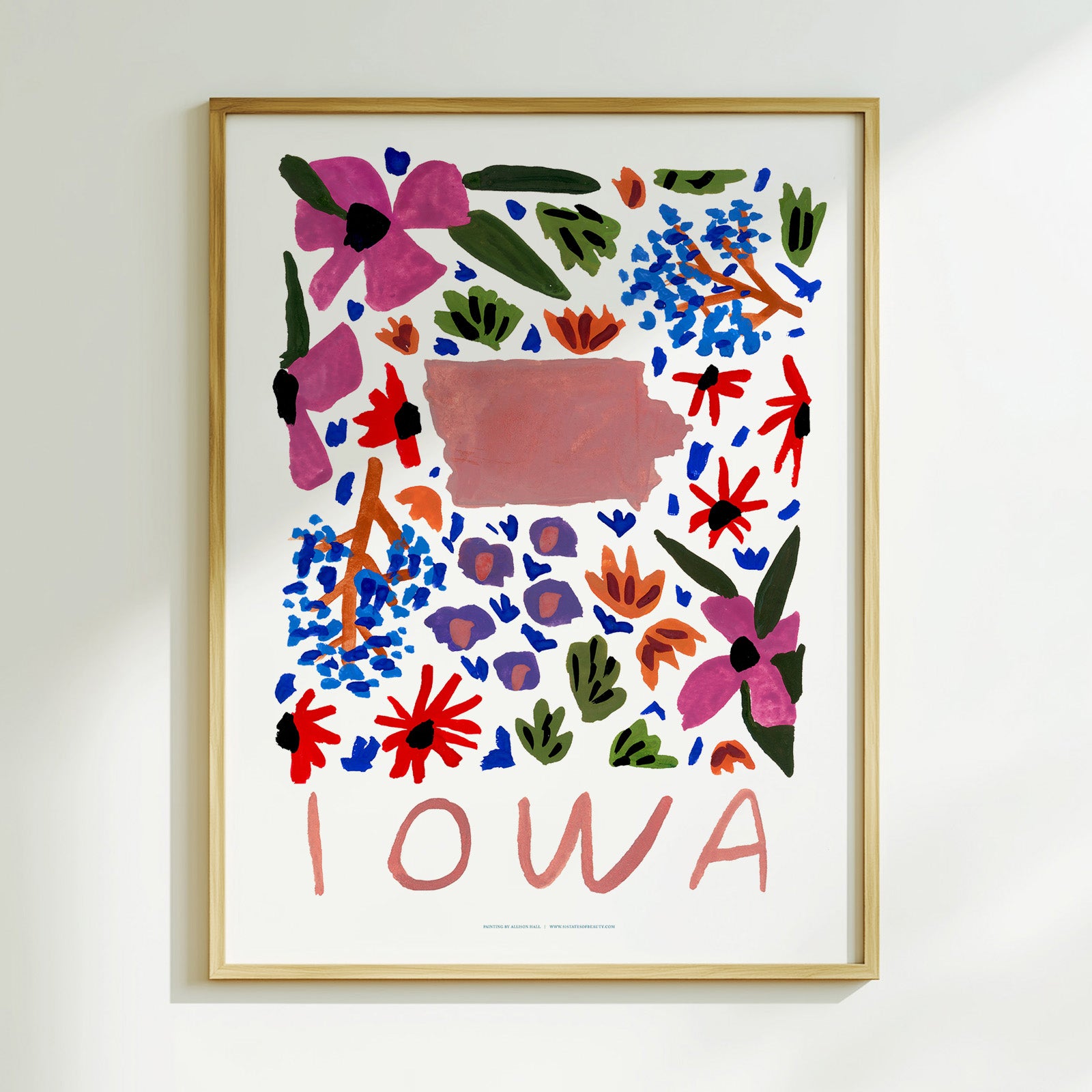 Iowa American Gouache Print