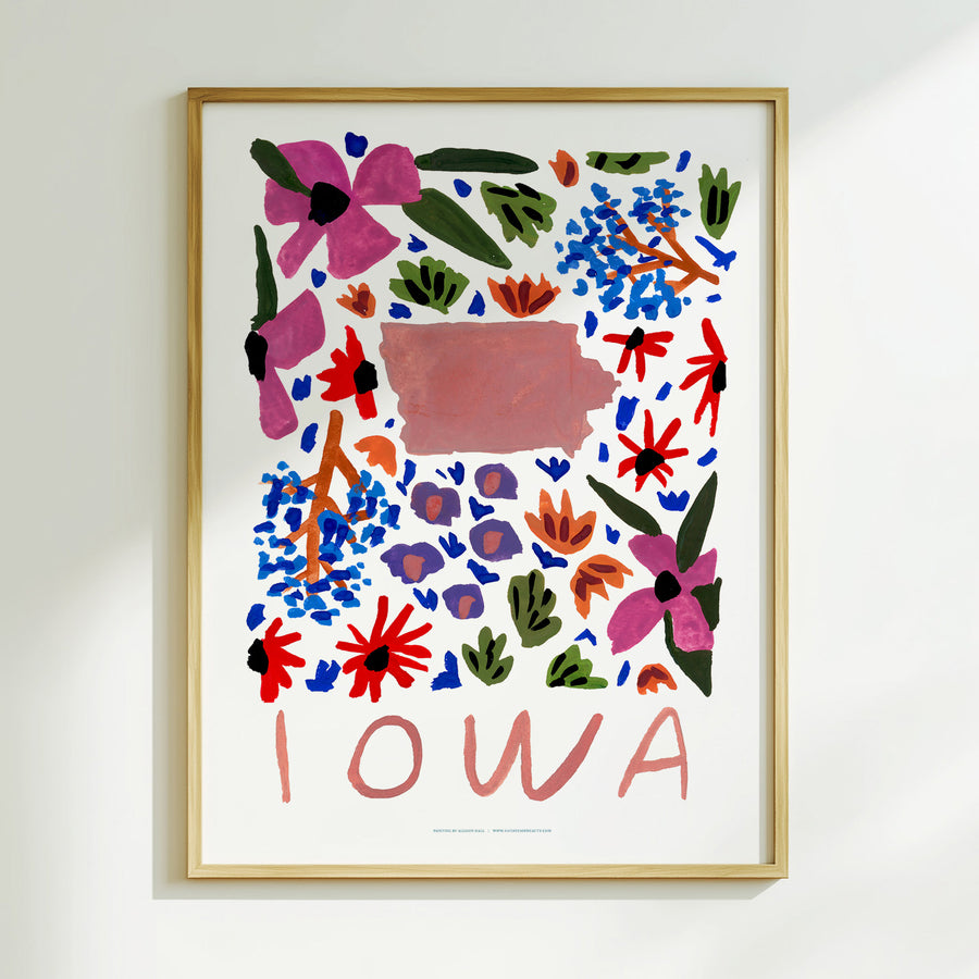 Iowa American Gouache Print
