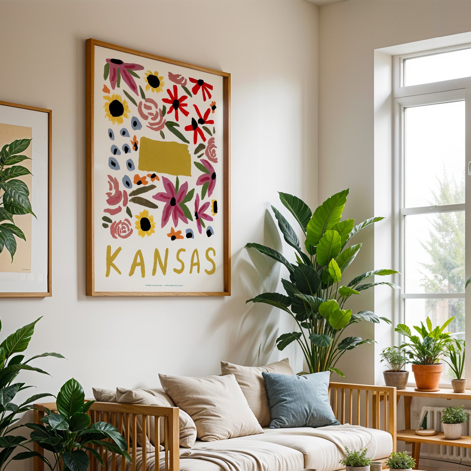 Kansas American Gouache Print